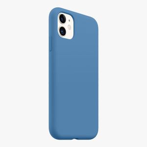 Soft Silicone Slim Fit Cover Anti-Scratch Shockproof Case for Apple iPhone 11 - Denim Blue