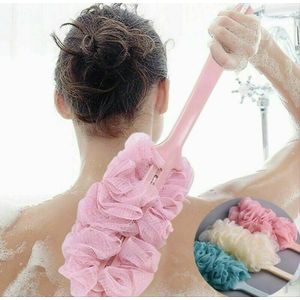 1PC The Original Long Handle Body Shower Back Scrubber Exfoliating Bath Sponge Loofah