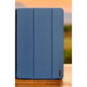 Dux Ducis Domo Series Case for Samsung Galaxy Tab A9 Plus Leather Tri-Fold Flip Cover With Stand Function & Full Protection – Blue