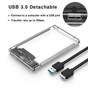 Case Transparent Type C HDD SSD 