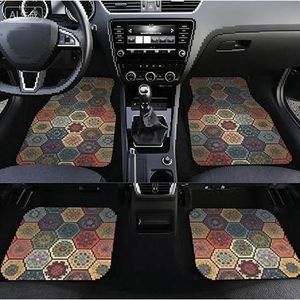 Premium 4pcs Colourful Car Floor Mats – Non Slip, Washable, Universal Mat Design