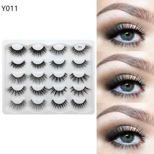 Natural False Lashes 3D Mink Eyelashes High Quality-10 Pairs
