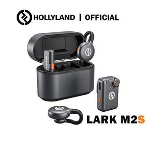 Hollyland Lark M2S Combo (Camera RX+Lightning RX) Wireless Lavalier Microphone For IPhone/Camera/Android/PC, Compact Mic, Titanium Clip, Noise Cancelling, Vlog, Interview