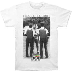 Fashion And Style Bob Marley “I Shot The Sheriff” Graphic T-Shirt – Vintage Reggae Street Style Tee Bold Music Icon Print Casual Cotton Unisex Wear
