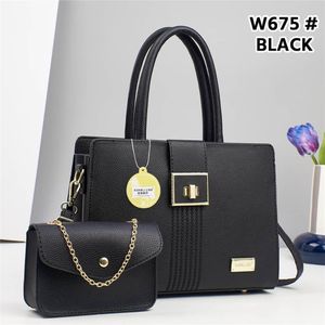 Elegant handbag and matching mini pouch set with gold accents for stylish everyday use