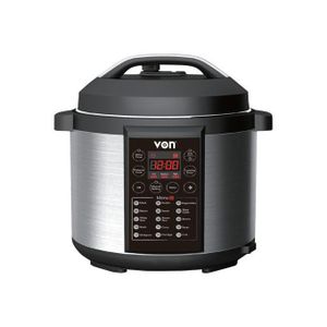 VON VSCP60MMX 1000W Pressure Cooker 6L - Stainless Steel, 15-in-1 Multi-Function (1YR WRTY)