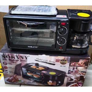 3in1 breakfast maker machine - BLACK