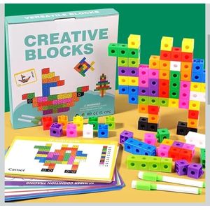 Cube Puzzle Building Blocks Educational Toys For Kids Math Board Game Plastic Link Cubes for Kids