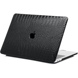 Apple Crocodile High Quality Leather Shell MacBook Case Cover For Macbook Air 13 A1932 A2179 A2337 - Black