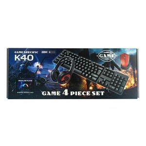 GAMING K40 Game 4-Piece Set – Keyboard, Mouse, Headset & Mouse Pad (USB) Black