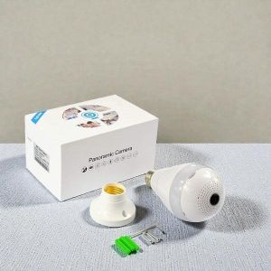 360 Degrees Rotation Panoramic 1080P Full HD WiFi Smart Security Camera with Easy Installation Maintenance Free Reliable Performance Wifi Bulb Camera