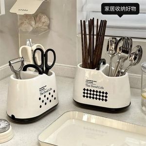 White&black cutlery drainer and holder