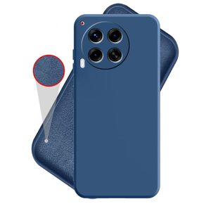 Soft Flexible Silicone Case for Infinix Hot 40i, Shockproof Anti-Scratch Slim TPU Protective Back Cover (Blue)
