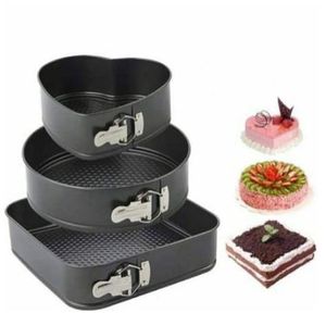 3pcs Non Stick Cake Baking Moulds/tins with different shapes