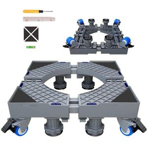 Heavy Duty Adjustable Washing Machine/Fridge/Cooker Stand with Wheels