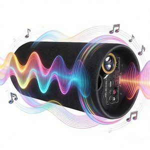Portable Bluetooth Car & Motorcycle Subwoofer – 12V/24V/220V Wireless Hi-Fi Bass Speaker with USB/TF Card/AUX Input