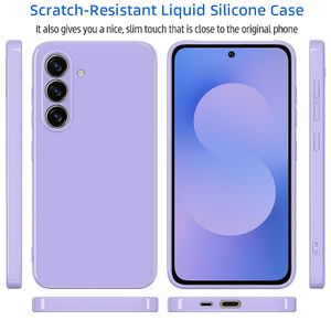 Soft Silicone Slim Fit CASE Anti-Scratch Shockproof Case for Samsung Galaxy S25 FE FE - Purple