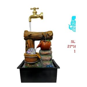  *Rustic  flow LED Tabletop fountain with magic faucet* 