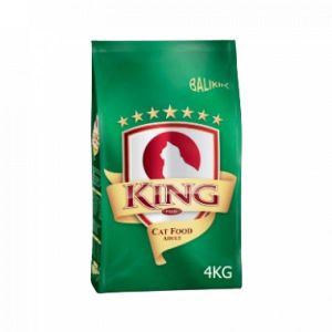 King Plus Adult Cat Food – Fish Flavour 4kg – Complete Dry Food, High Fish Protein