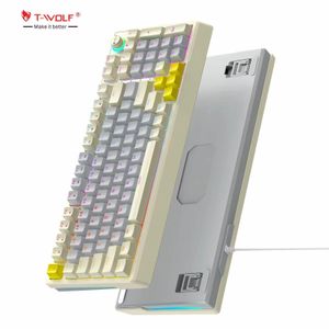 T-WOLF OEM Custom 97 Keys Gaming Keyboard Mechanical Keyboard Wired Keyboard Mechanical RGB Backlit for Computer Laptop