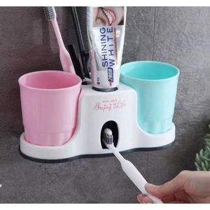 Elegant And Classy Toothpaste Dispenser-2cups+brush Holder