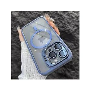 iPhone 15 Pro Bumper Phone Case, with Invisible Magnetic O-Ring Stand Case, Minimalist Phone Protective Shockproof, Flexible 360° Stand Frameless Cover