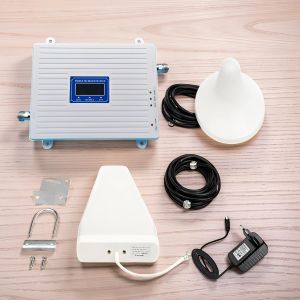 Easy To Install Tri Band GSM Mobile Cell Phone Networks Signal Booster 