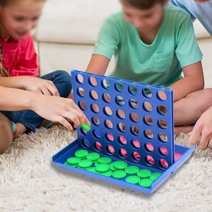 4 in A Row Classic Strategy Board Game - Portable Educational Line Up 4 Family Game for Kids and Adults - Foldable Travel Toy