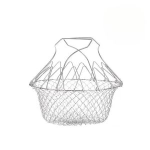 Stainless Steel Foldable Multifunctional Fryer Basket French Fry Strainer Kitchen Appliance Is Durable