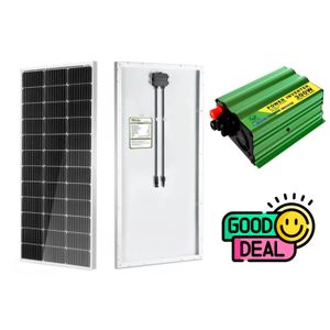Solarmax 400 Watts Solar Panel Mono All Weather 400Watts Solar Panel  25 Years Warranty+ 300W Solar Power Inverter 300 W DC to AC Solar Inverter