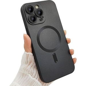 Apple iPhone 15 Plus Wireless Charging Magnetic Clear Case with MagSafe Black – Shockproof, Anti-Fingerprint & Premium Design