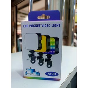 AY-83 RGB Mini Camera Light – Pocket LED for Video & Photo Shoots