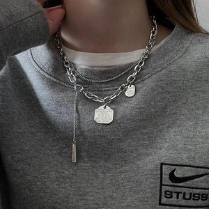Layer Chunky Chain Stackable Silver Choker For Women And Men