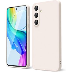 Soft Silicone Slim Fit Cover Anti-Scratch Shockproof Case for Samsung Galaxy S25 Plus - Beige Nude