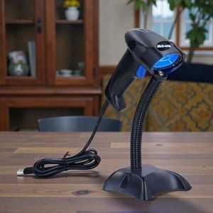 Main-one USB Wired 1D Laser Barcode Scanner Reader with Auto-Sensing Fast Scanning Technology