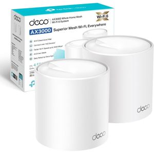 TP Link Deco X50 AX3000 Whole Home Mesh Wi-Fi 6 System – 2-Pack, Dual-Band Gigabit Mesh Router, Up to 4,500 sq. ft. Coverage, Seamless Roaming, HomeShield Security