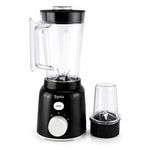 Syinix 2 In 1 Blender And Grinder , 350W High-Speed Motor, 1.5L Jug, Turbo Function, Stainless Steel Blades, Black