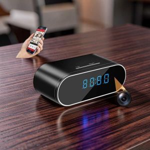Video Recorder Remote Monitoring Outdoor Security Indoor Security 1080P Full HD 4K Home and Office Security Surveillance Monitoring Alarm Mini Table Clock WiFi Spy Hidden Camera Audio Video Recorder