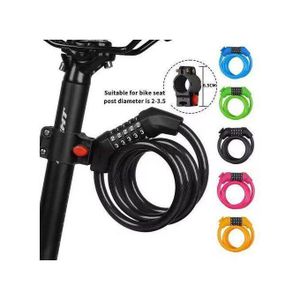 Waterproof Anti-Theft Bicycle lock combination safety cable lock 5-digit digital lock With installation bracket, adjustable password, keyless lock Suitable for mountain bikes motorcycles bicycles electric bicycles and scooters