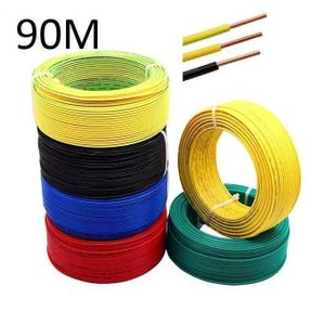 3 PCS SET 1.5 Mm Single Core Electrical Wiring Imported Cable-RED, BLACK, YELLOW-GREEN