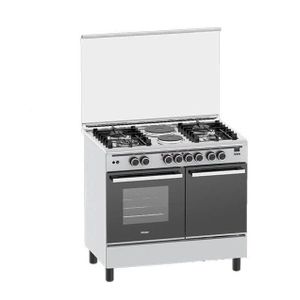 Haier  60cm by 90cm 4 Gas Burners and 2 Rapid Hotplate Free Standing Cooker with Electric Oven and Gas Sensor