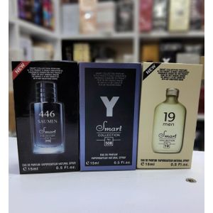  Smart Collection 3-in-1 Men's Perfume Set – Sauvage (No. 446), YSL Y (No. 508), Boss Bottled (No. 19) 