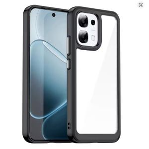 Oppo A6 PRO Transparent, Clear and Colorless with Black Edges New Skin Unique and Stylish Comfortable Grip Phone Case/ Cover