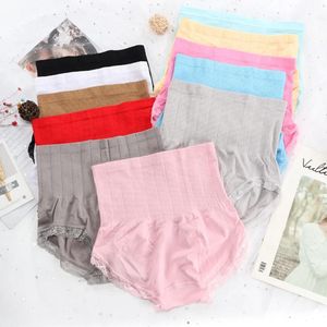 Thor 6 Pcs Women's underwear high-waist postpartum tummy tuck pants ladies hip Lift body sculpting pants Girls' lace panties Comfortable body briefs students Lingerie