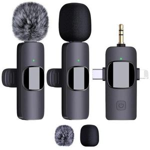 Classic 3 In 1 Wireless Lavalier Microphones For IPhone 15, IOS And Android, Laptop, USB-C Lapel Mic With Noise Reduction Chip, Mini Microphone For Interview, Video Recording, Vlog, YouTube, TikTok