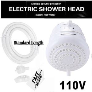 Horizon Smart & Standardized Power Consumption Instant Hot Water Electric Water Heater 5400w, Electric Shower Head Faucet 3 Gear Adjustable Fast Heating Bath Shower Heater- Grey