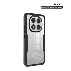 XIAOMI Redmi Note 14 Pro Fancy And Unique Transparent, Clear And Colorless With Black Edges Heavy Protection Comfortable Grip Phone Case/ Cover