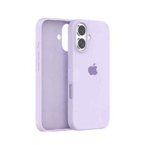 Soft Silicone Back Cover for iPhone 16 – Shockproof, Slim Fit, Anti-Fingerprint – Purple
