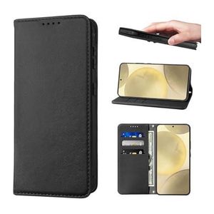 Black Executive Retro Leather Wallet Case for Tecno Pop 2f – Premium PU Leather, Multi-Card Organizer, Zipper Pocket & Magnetic Lock