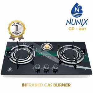 Nunix Infrared Gas Saving Top Table Gas 3 Burner